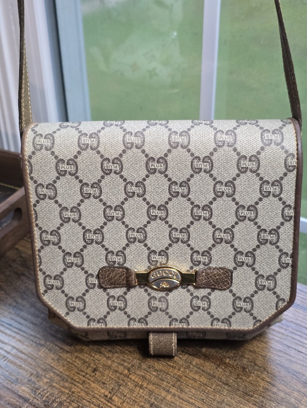 Vintage Gucci Plus GG Crossbody Flap Bag